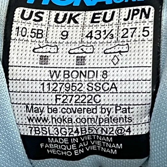 Hoka Bondi 8 Shoes woman’s size 10.5 - Picture 11 of 15
